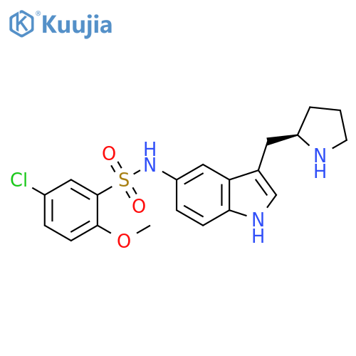Benzenesulfonamide,5-chloro-2-methoxy-N-[3-[(2R)-2-pyrrolidinylmethyl]-1H-indol-5-yl]- structure