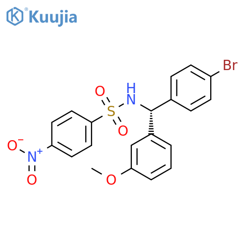 Benzenesulfonamide,N-[(R)-(4-bromophenyl)(3-methoxyphenyl)methyl]-4-nitro- structure