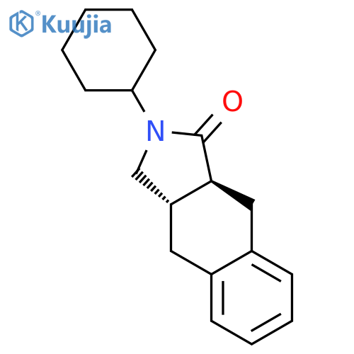 1H-Benz[f]isoindol-1-one, 2-cyclohexyl-2,3,3a,4,9,9a-hexahydro-, trans- structure