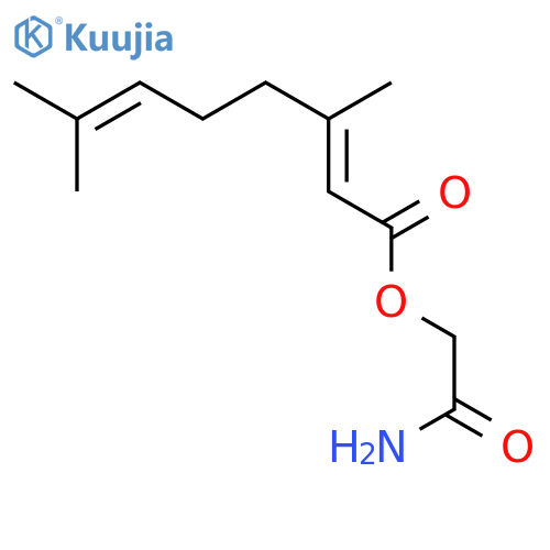 2-Amino-2-oxoethyl 3,7-dimethylocta-2,6-dienoate structure