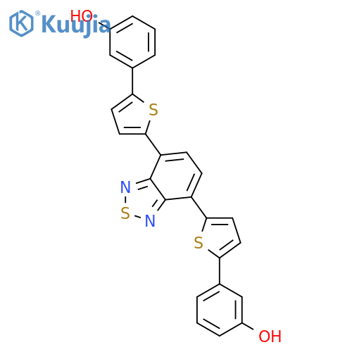 Phenol, 3,3'-(2,1,3-benzothiadiazole-4,7-diyldi-5,2-thiophenediyl)bis- structure