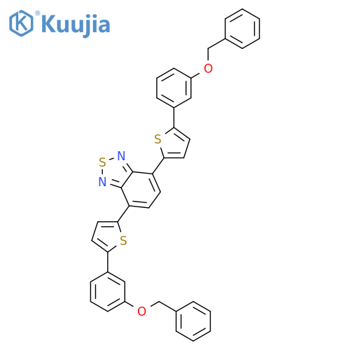 2,1,3-Benzothiadiazole, 4,7-bis[5-[3-(phenylmethoxy)phenyl]-2-thienyl]- structure