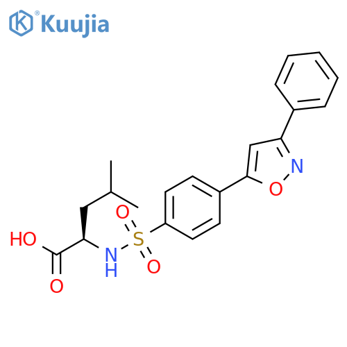 D-Leucine, N-[[4-(3-phenyl-5-isoxazolyl)phenyl]sulfonyl]- structure