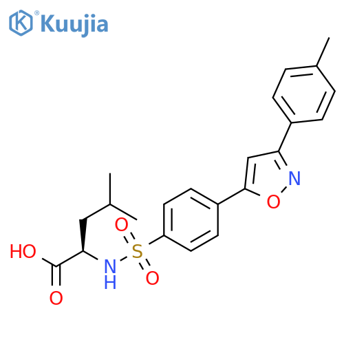D-Leucine, N-[[4-[3-(4-methylphenyl)-5-isoxazolyl]phenyl]sulfonyl]- structure