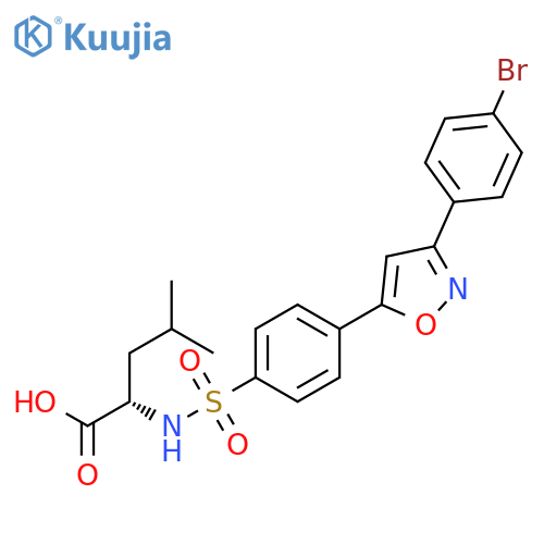 L-LEUCINE, N-[[4-[3-(4-BROMOPHENYL)-5-ISOXAZOLYL]PHENYL]SULFONYL]- structure
