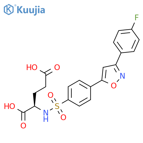D-GLUTAMIC ACID, N-[[4-[3-(4-FLUOROPHENYL)-5-ISOXAZOLYL]PHENYL]SULFONYL]- structure