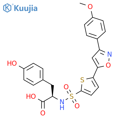 D-Tyrosine, N-[[5-[3-(4-methoxyphenyl)-5-isoxazolyl]-2-thienyl]sulfonyl]- structure