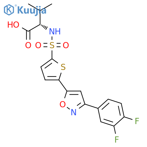 L-VALINE, N-[[5-[3-(3,4-DIFLUOROPHENYL)-5-ISOXAZOLYL]-2-THIENYL]SULFONYL]- structure