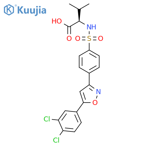 D-Valine, N-[[4-[5-(3,4-dichlorophenyl)-3-isoxazolyl]phenyl]sulfonyl]- structure