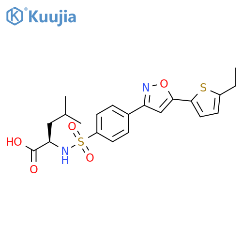 D-Leucine, N-[[4-[5-(5-ethyl-2-thienyl)-3-isoxazolyl]phenyl]sulfonyl]- structure
