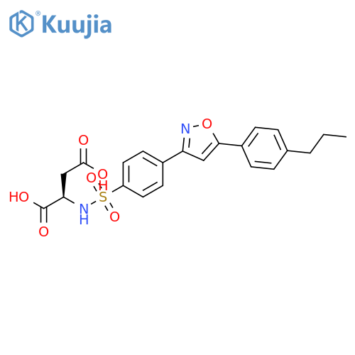 D-ASPARTIC ACID, N-[[4-[5-(4-PROPYLPHENYL)-3-ISOXAZOLYL]PHENYL]SULFONYL]- structure
