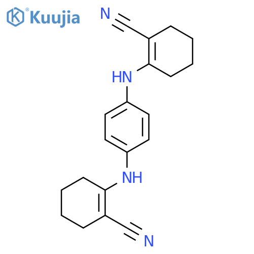 1-CYCLOHEXENE-1-CARBONITRILE, 2,2'-(1,4-PHENYLENEDIIMINO)BIS- structure