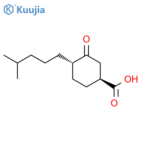CYCLOHEXANECARBOXYLIC ACID, 4-(4-METHYLPENTYL)-3-OXO-, TRANS- structure
