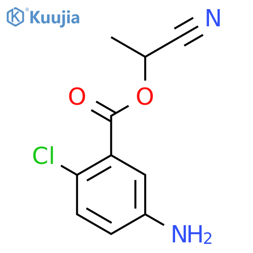 BENZOIC ACID, 5-AMINO-2-CHLORO-, 1-CYANOETHYL ESTER structure