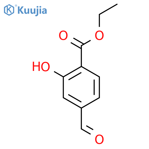BENZOIC ACID, 4-FORMYL-2-HYDROXY-, ETHYL ESTER structure