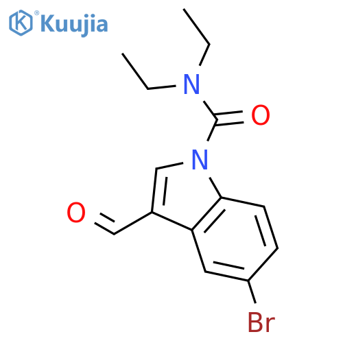1H-INDOLE-1-CARBOXAMIDE, 5-BROMO-N,N-DIETHYL-3-FORMYL- structure