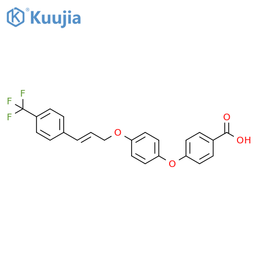 Benzoic acid,4-[4-[[(2E)-3-[4-(trifluoromethyl)phenyl]-2-propenyl]oxy]phenoxy]- structure