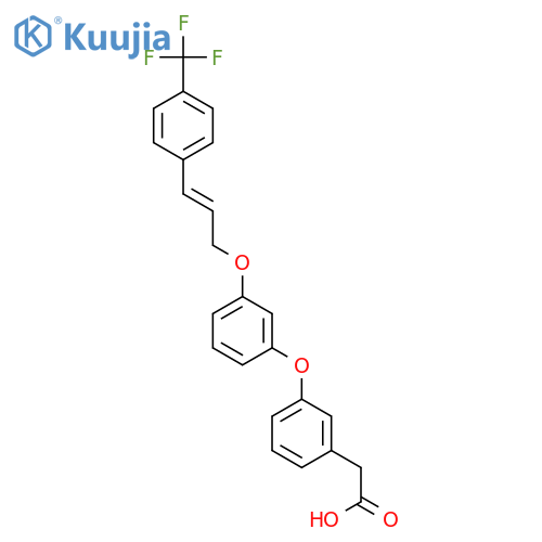 Benzeneacetic acid,3-[3-[[(2E)-3-[4-(trifluoromethyl)phenyl]-2-propenyl]oxy]phenoxy]- structure