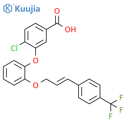 Benzoic acid,4-chloro-3-[2-[[(2E)-3-[4-(trifluoromethyl)phenyl]-2-propenyl]oxy]phenoxy]- structure