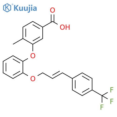 Benzoic acid,4-methyl-3-[2-[[(2E)-3-[4-(trifluoromethyl)phenyl]-2-propenyl]oxy]phenoxy]- structure