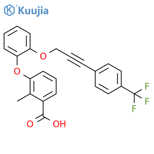 Benzoic acid,2-methyl-3-[2-[[3-[4-(trifluoromethyl)phenyl]-2-propynyl]oxy]phenoxy]- structure