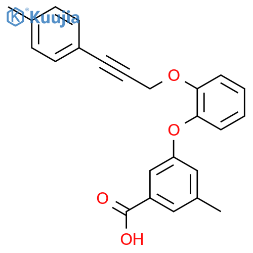 Benzoic acid,3-methyl-5-[2-[[3-(4-methylphenyl)-2-propynyl]oxy]phenoxy]- structure