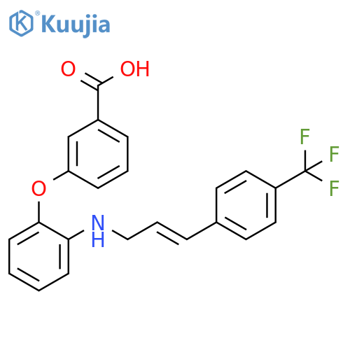 Benzoic acid,3-[2-[[(2E)-3-[4-(trifluoromethyl)phenyl]-2-propenyl]amino]phenoxy]- structure