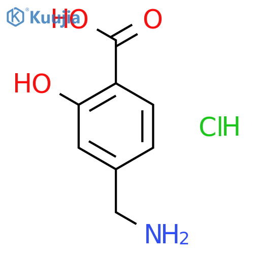 4-(aminomethyl)-2-hydroxybenzoic acid hydrochloride structure