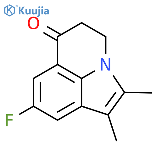 6H-PYRROLO[3,2,1-IJ]QUINOLIN-6-ONE, 8-FLUORO-4,5-DIHYDRO-1,2-DIMETHYL- structure