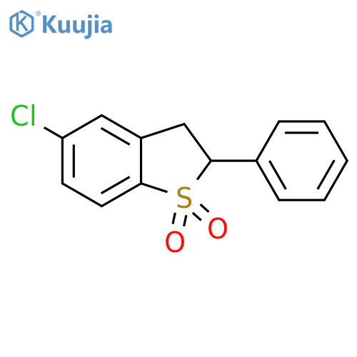 BENZO[B]THIOPHENE, 5-CHLORO-2,3-DIHYDRO-2-PHENYL-, 1,1-DIOXIDE structure