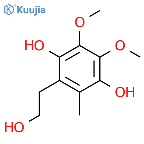 1,4-BENZENEDIOL, 2-(2-HYDROXYETHYL)-5,6-DIMETHOXY-3-METHYL- structure