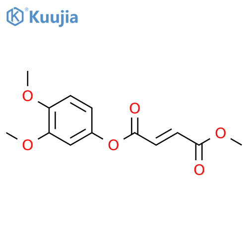 2-Butenedioic acid, 3,4-dimethoxyphenyl methyl ester structure
