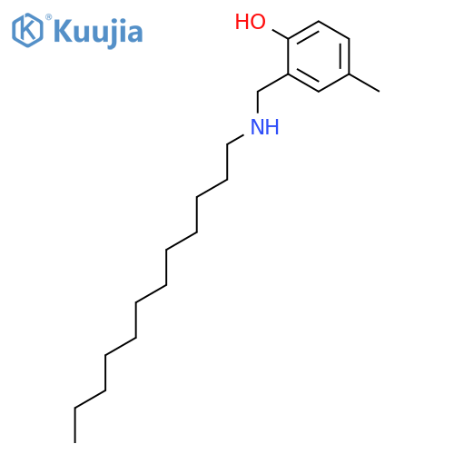 Phenol, 2-[(dodecylamino)methyl]-4-methyl- structure