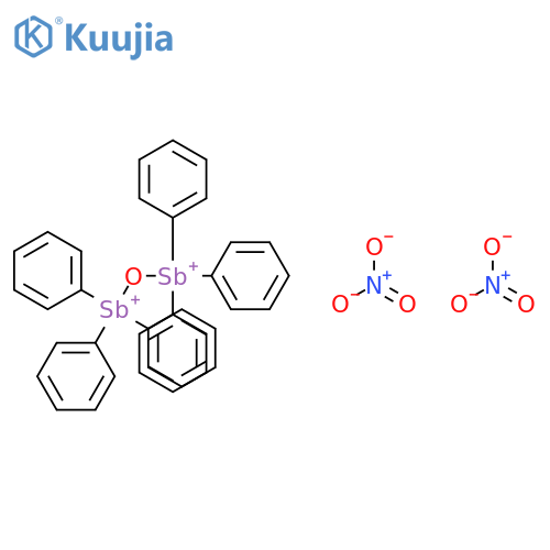 Stibonium, oxybis[triphenyl-, dinitrate structure