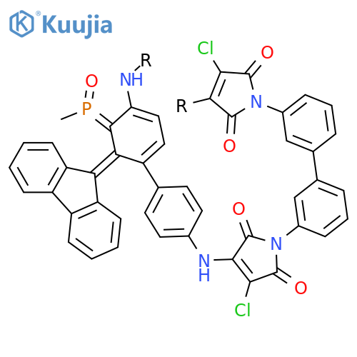 POLY[(4-CHLORO-2,5-DIHYDRO-2,5-DIOXO-1H-PYRROLE-3,1-DIYL)-1,3-PHENYLENE(METHYLPHOSPHINYLIDENE)-1,3-PHENYLENE(4-CHLORO-2,5-DIHYDRO-2,5-DIOXO-1H-PYRROLE-1,3-DIYL)IMINO-1,4-PHENYLENE-9H-FLUOREN-9-YLIDENE-1,4-PHENYLENEIMINO] structure