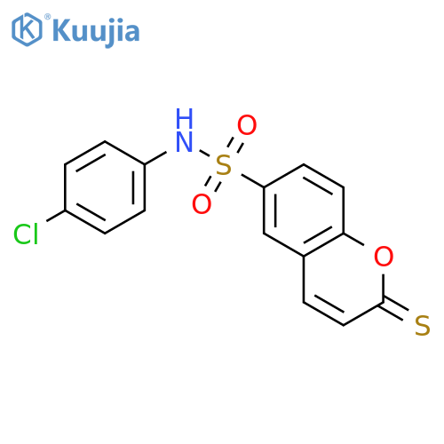 2H-1-BENZOPYRAN-6-SULFONAMIDE, N-(4-CHLOROPHENYL)-2-THIOXO- structure