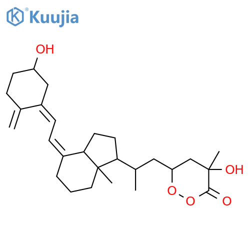 1,2-Dioxan-3-one,4-hydroxy-6-[2-[4-[2-(5-hydroxy-2-methylenecyclohexylidene)ethylidene]octahydro-7a-methyl-1H-inden-1-yl]propyl]-4-methyl-(9CI) structure