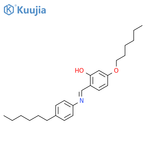 Phenol, 5-(hexyloxy)-2-[[(4-hexylphenyl)imino]methyl]- structure