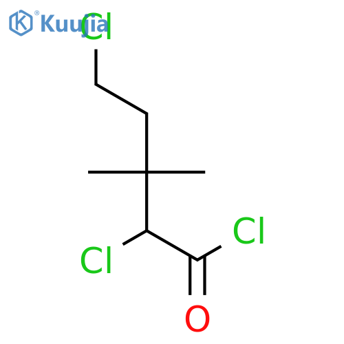 Pentanoyl chloride, 2,5-dichloro-3,3-dimethyl- structure