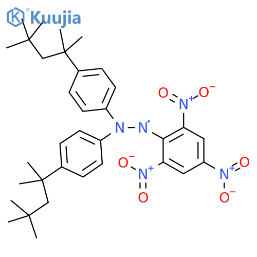 Hydrazinyl,2,2-bis[4-(1,1,3,3-tetramethylbutyl)phenyl]-1-(2,4,6-trinitrophenyl)- structure