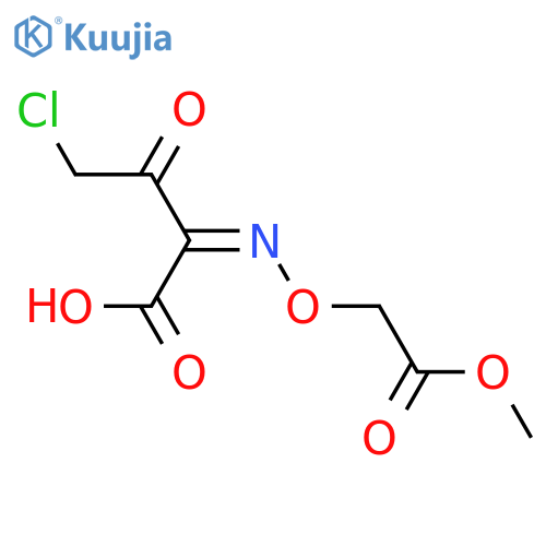 (Z)-4-Chloro-2-((2-methoxy-2-oxoethoxy)imino)-3-oxobutanoic acid structure