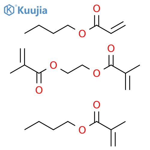 2-Propenoic acid, 2-methyl-, 1,1'-(1,2-ethanediyl) ester, polymer with butyl 2-methyl-2-propenoate and butyl 2-propenoate structure