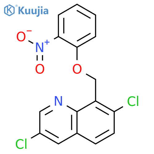 QUINOLINE, 3,7-DICHLORO-8-[(2-NITROPHENOXY)METHYL]- structure