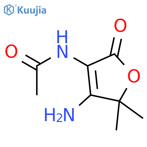 Acetamide, N-(4-amino-2,5-dihydro-5,5-dimethyl-2-oxo-3-furanyl)- structure