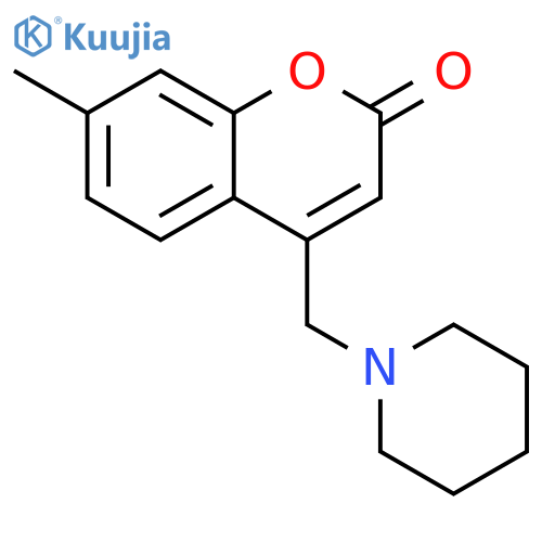 7-methyl-4-(piperidin-1-yl)methyl-2H-chromen-2-one structure