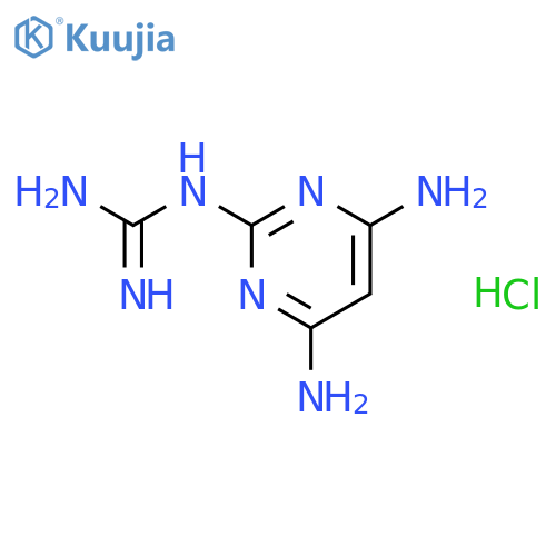 Guanidine, (4,6-diamino-2-pyrimidinyl)-, hydrochloride structure