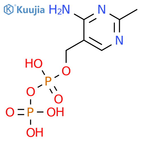 (4-amino-2-methylpyrimidin-5-yl)methyl trihydrogen diphosphate structure