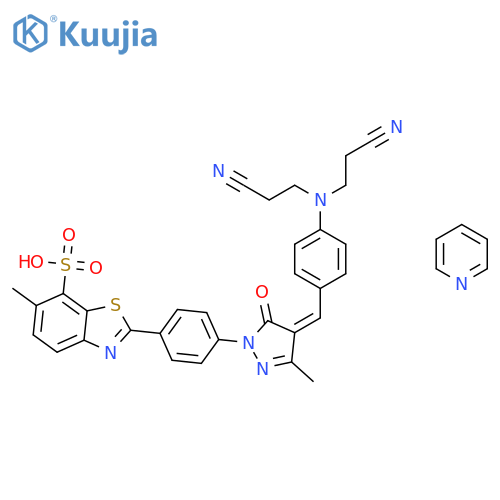 2-[4-[4-[[4-[bis(2-cyanoethyl)amino]phenyl]methylene]-4,5-dihydro-3-methyl-5-oxo-1h-pyrazol-1-yl]phenyl]-6-methylbenzothiazole-7-sulphonic acid, compound with pyridine (1:1) structure