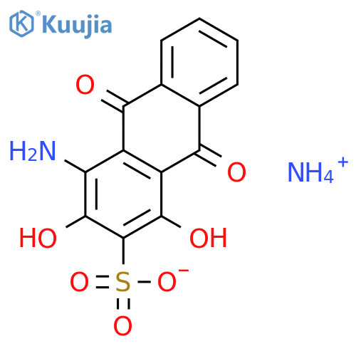 2-Anthracenesulfonicacid, 4-amino-9,10-dihydro-1,3-dihydroxy-9,10-dioxo-, ammonium salt (1:1) structure