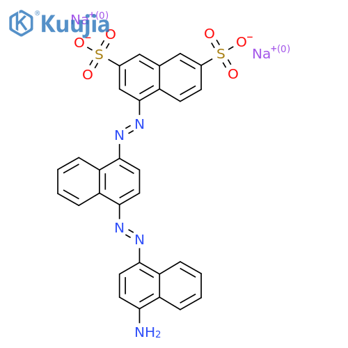 4-((4-((4-Amino-1-naphthyl)azo)-1-naphthyl)azo)naphthalene-2,7-disulphonic acid, sodium salt structure
